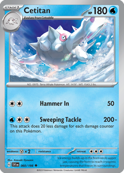 Cetitan #60 Cetitan - Scarlet & Violet - #60 - Pokemon TCG card