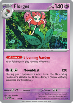 Florges #93 Florges - Scarlet & Violet - #93 - Pokemon TCG card