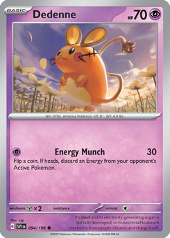 Dedenne #94 Dedenne - Scarlet & Violet - #94 - Pokemon TCG card