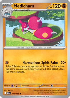 Medicham #100 Medicham - Destined Rivals - #100 - Pokemon TCG card