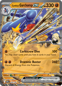 Cynthia's Garchomp ex #104 Cynthia's Garchomp ex - Destined Rivals - #104 - Pokemon TCG card