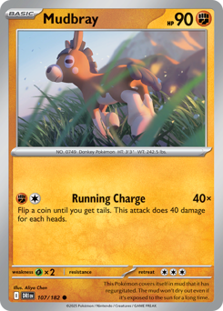 Mudbray #107 Mudbray - Destined Rivals - #107 - Pokemon TCG card