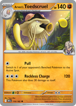 Arven's Toedscruel - Destined Rivals - #110 - Pokemon TCG card