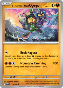 Cornerstone Mask Ogerpon #111 Cornerstone Mask Ogerpon - Destined Rivals - #111 - Pokemon TCG card