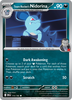 Team Rocket's Nidorina - Destined Rivals - #115 - Pokemon TCG card