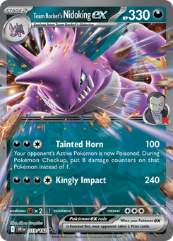 Team Rocket's Nidoking ex - Destined Rivals - #119 - Pokemon TCG card