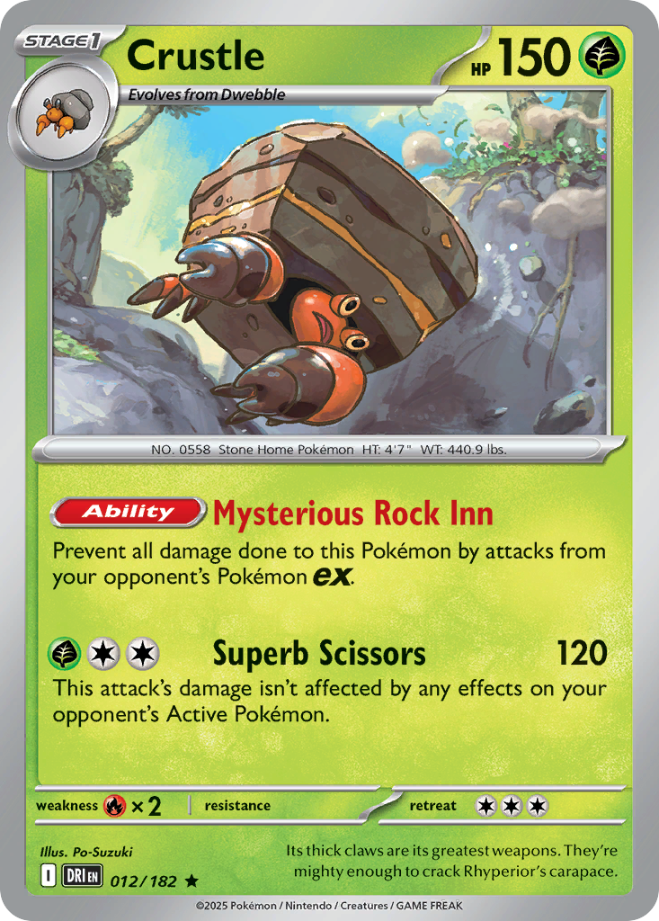 Crustle - Destined Rivals - #12 - Pokemon TCG card