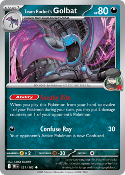 Team Rocket's Golbat - Destined Rivals - #121 - Pokemon TCG card