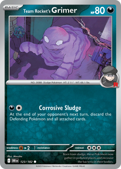 Team Rocket's Grimer #123 Team Rocket's Grimer - Destined Rivals - #123 - Pokemon TCG card