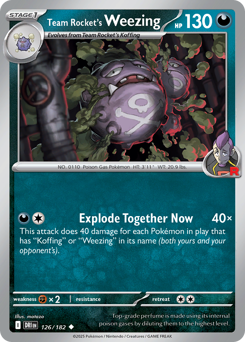 Team Rocket's Weezing #126 Team Rocket's Weezing - Destined Rivals - #126 - Pokemon TCG card