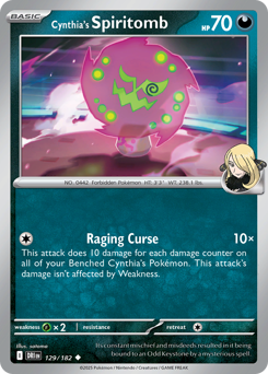 Cynthia's Spiritomb #129 Cynthia's Spiritomb - Destined Rivals - #129 - Pokemon TCG card