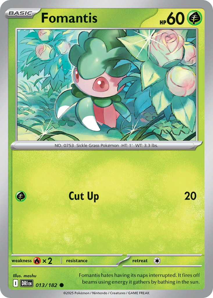 Fomantis - Destined Rivals - #13 - Pokemon TCG card