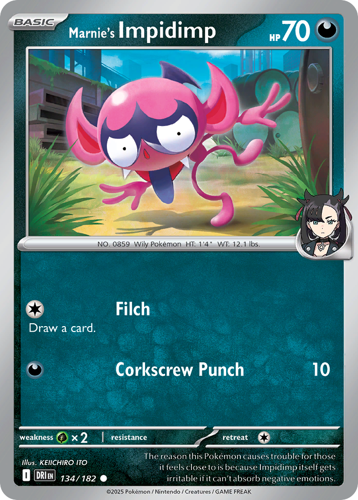 Marnie's Impidimp - Destined Rivals - #134 - Pokemon TCG card