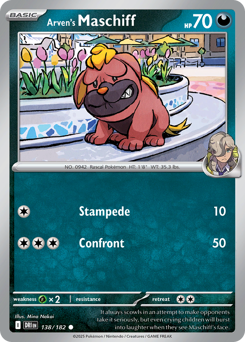 Arven's Maschiff - Destined Rivals - #138 - Pokemon TCG card