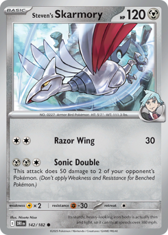 Steven's Skarmory - Destined Rivals - #142 - Pokemon TCG card