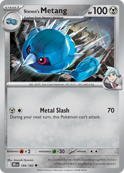 Steven's Metang #144 Steven's Metang - Destined Rivals - #144 - Pokemon TCG card