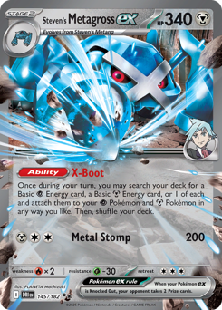 Steven's Metagross ex - Destined Rivals - #145 - Pokemon TCG card