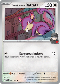 Team Rocket's Rattata #147 Team Rocket's Rattata - Destined Rivals - #147 - Pokemon TCG card