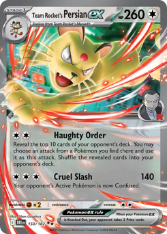 Team Rocket's Persian ex #150 Team Rocket's Persian ex - Destined Rivals - #150 - Pokemon TCG card