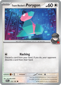 Team Rocket's Porygon #153 Team Rocket's Porygon - Destined Rivals - #153 - Pokemon TCG card