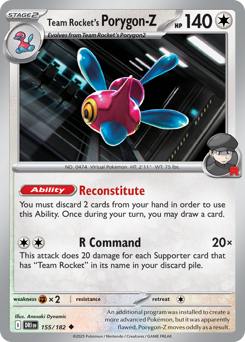 Team Rocket's Porygon-Z #155 Team Rocket's Porygon-Z - Destined Rivals - #155 - Pokemon TCG card
