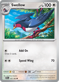 Swellow #157 Swellow - Destined Rivals - #157 - Pokemon TCG card