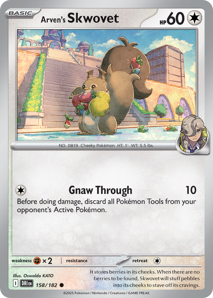 Arven's Skwovet - Destined Rivals - #158 - Pokemon TCG card