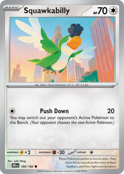 Squawkabilly - Destined Rivals - #160 - Pokemon TCG card