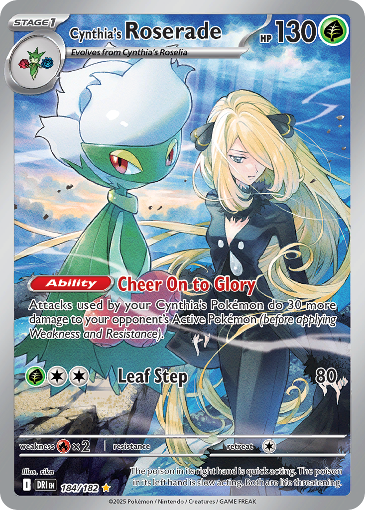 Cynthia's Roserade - Destined Rivals - #184 - Pokemon TCG card