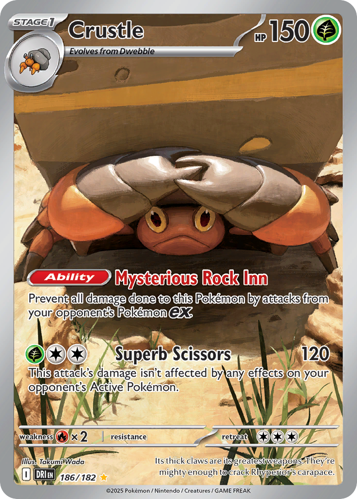 Crustle - Destined Rivals - #186 - Pokemon TCG card