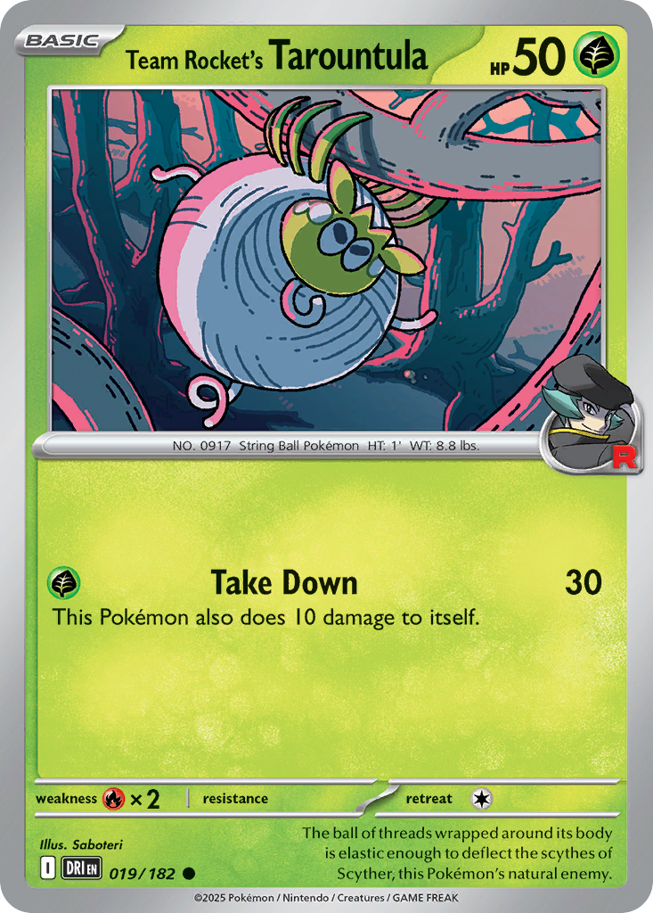 Team Rocket's Tarountula - Destined Rivals - #19 - Pokemon TCG card