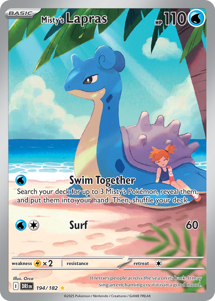 Misty's Lapras - Destined Rivals - #194 - Pokemon TCG card