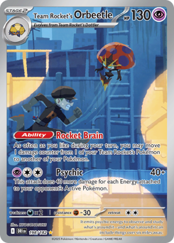 Team Rocket's Orbeetle #198 Team Rocket's Orbeetle - Destined Rivals - #198 - Pokemon TCG card