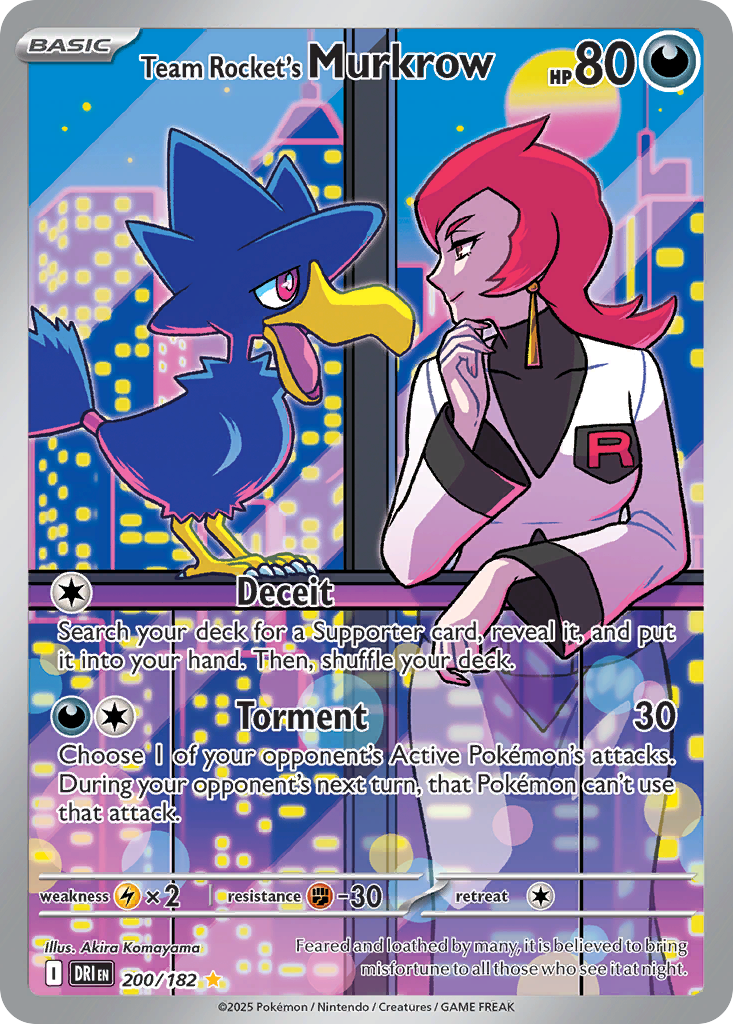 Team Rocket's Murkrow - Destined Rivals - #200 - Pokemon TCG card