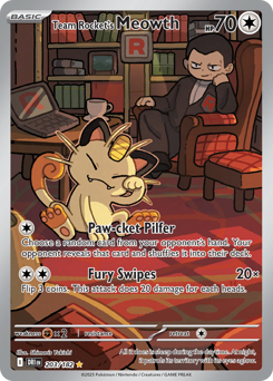 Team Rocket's Meowth #203 Team Rocket's Meowth - Destined Rivals - #203 - Pokemon TCG card