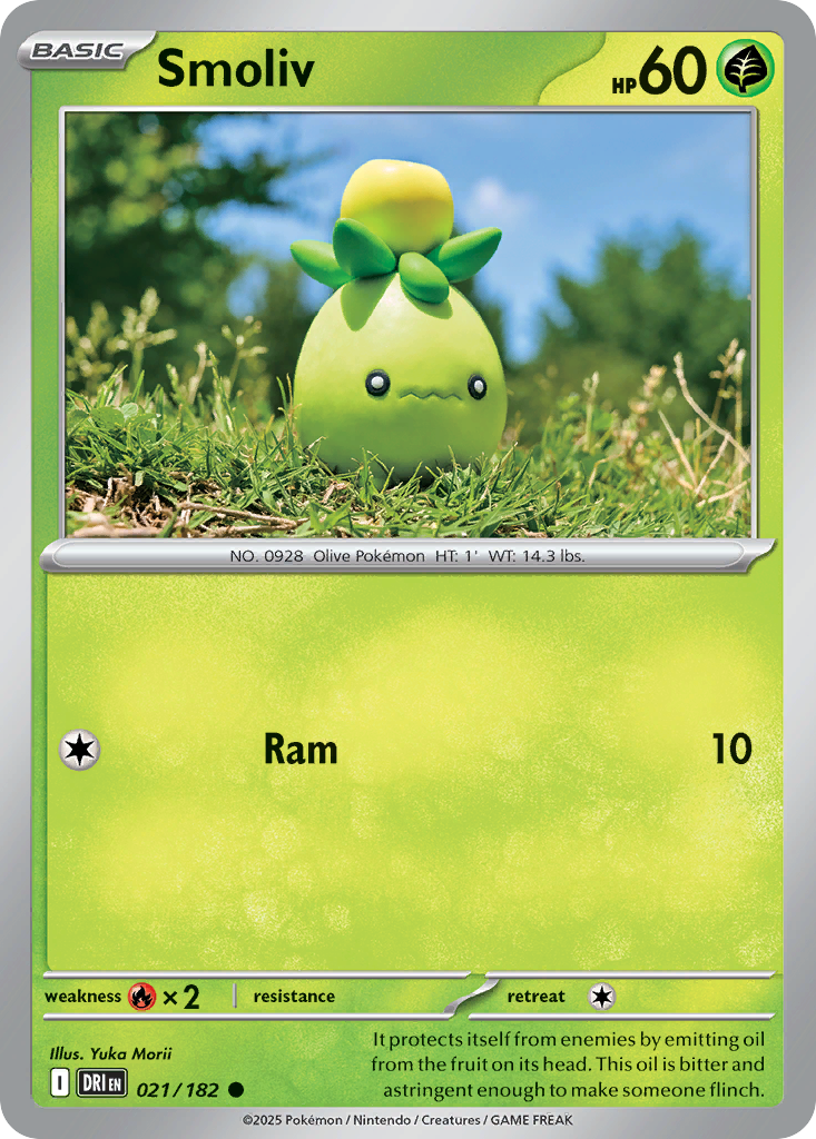 Smoliv - Destined Rivals - #21 - Pokemon TCG card