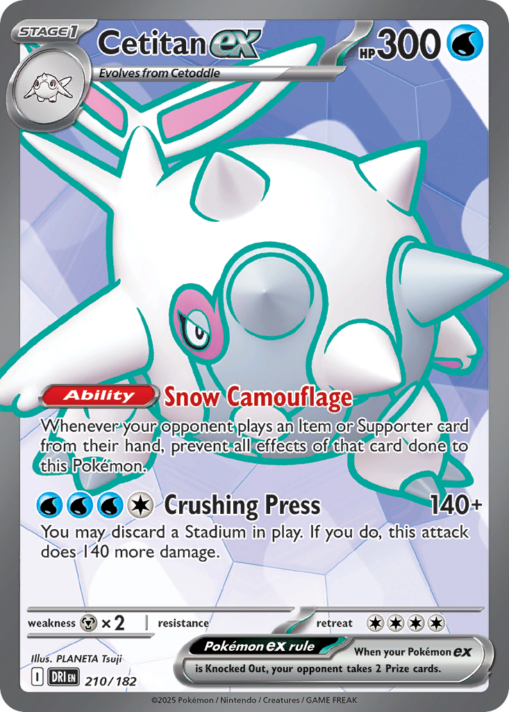 Cetitan ex - Destined Rivals - #210 - Pokemon TCG card