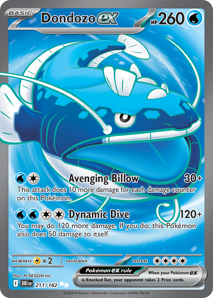 Dondozo ex - Destined Rivals - #211 - Pokemon TCG card
