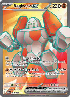 Regirock ex - Destined Rivals - #214 - Pokemon TCG card