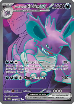 Team Rocket's Nidoking ex - Destined Rivals - #216 - Pokemon TCG card