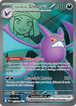 Team Rocket's Crobat ex #217 Team Rocket's Crobat ex - Destined Rivals - #217 - Pokemon TCG card