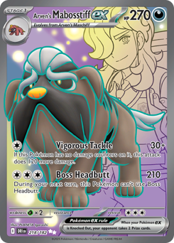 Arven's Mabosstiff ex #218 Arven's Mabosstiff ex - Destined Rivals - #218 - Pokemon TCG card