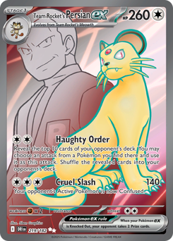 Team Rocket's Persian ex #219 Team Rocket's Persian ex - Destined Rivals - #219 - Pokemon TCG card