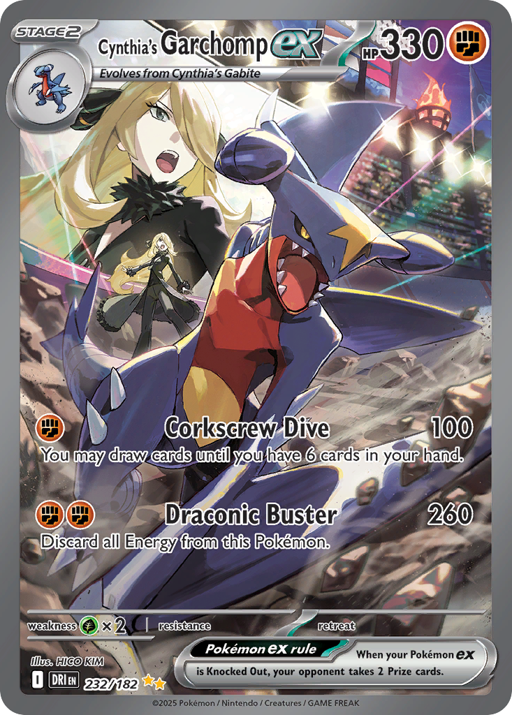 Cynthia's Garchomp ex - Destined Rivals - #232 - Pokemon TCG card