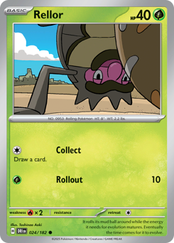 Rellor #24 Rellor - Destined Rivals - #24 - Pokemon TCG card