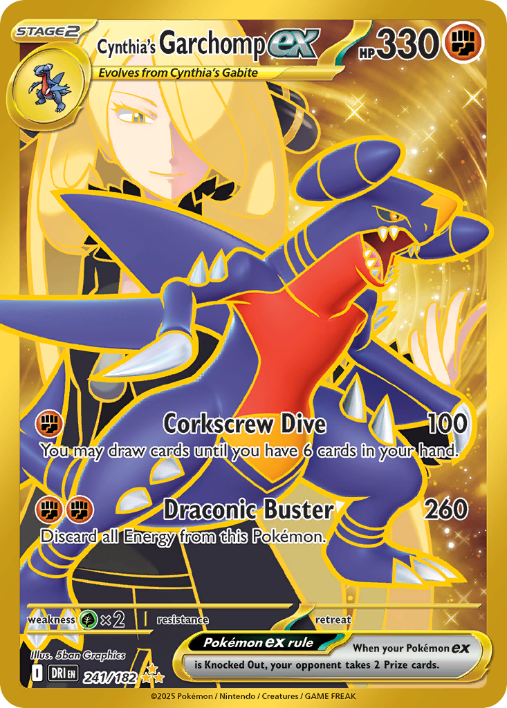 Cynthia's Garchomp ex - Destined Rivals - #241 - Pokemon TCG card