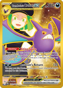 Team Rocket's Crobat ex #242 Team Rocket's Crobat ex - Destined Rivals - #242 - Pokemon TCG card