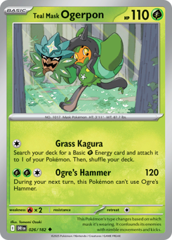 Teal Mask Ogerpon #26 Teal Mask Ogerpon - Destined Rivals - #26 - Pokemon TCG card