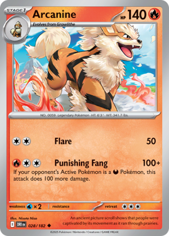 Arcanine #28 Arcanine - Destined Rivals - #28 - Pokemon TCG card