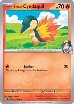 Ethan's Cyndaquil #32 Ethan's Cyndaquil - Destined Rivals - #32 - Pokemon TCG card